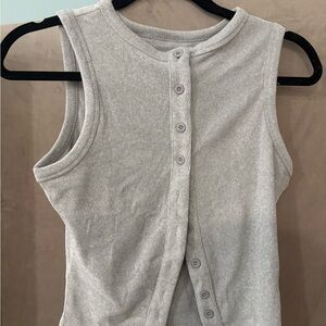Set of Four Sleeveless Button-Down Tops